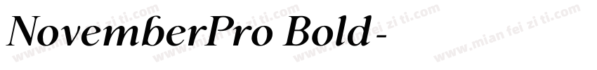 NovemberPro Bold字体转换